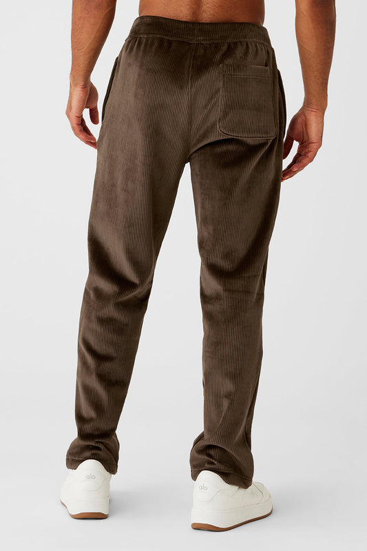 Velour Baller Pant — Espresso
