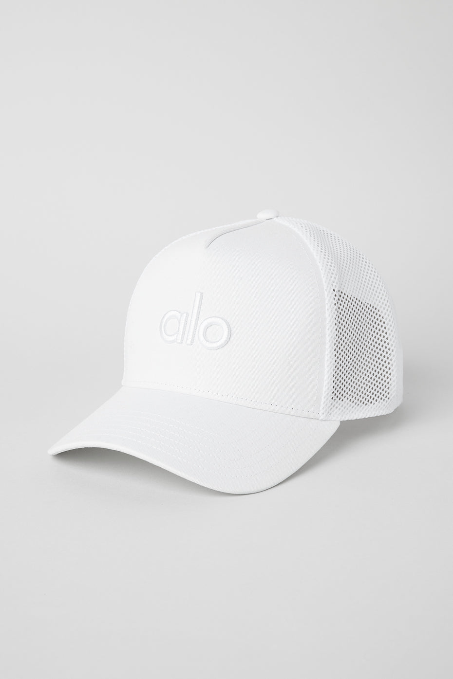 District Trucker Hat — White/White