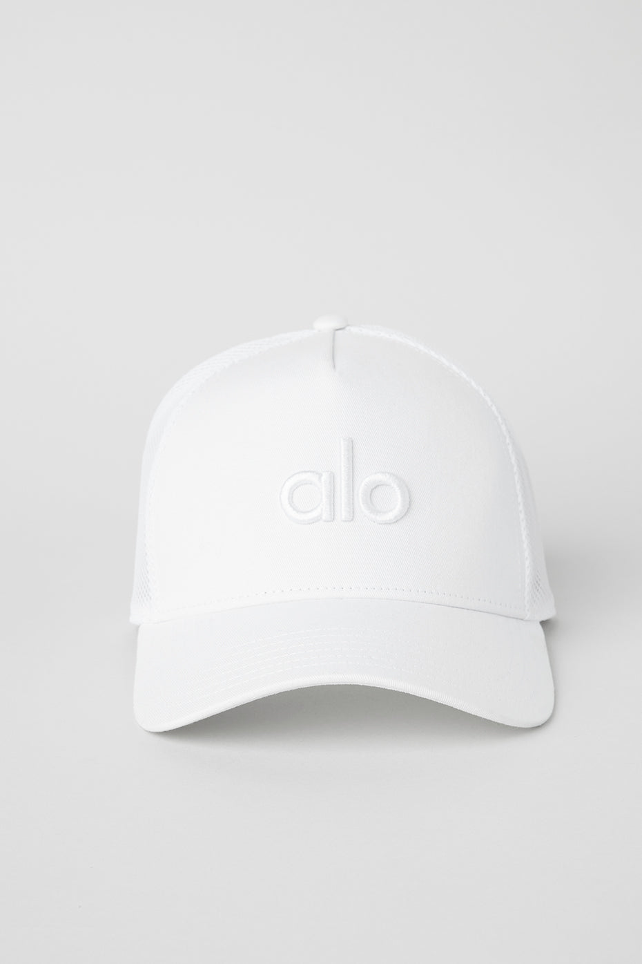 District Trucker Hat — White/White