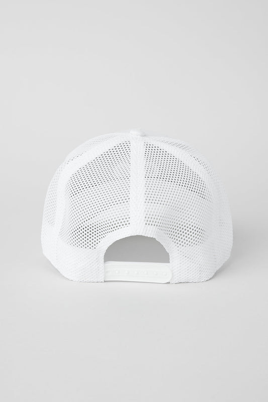 District Trucker Hat — White/White