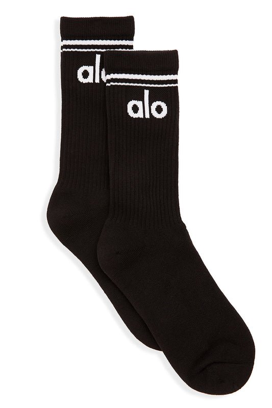 Women's Throwback Sock — Black/White