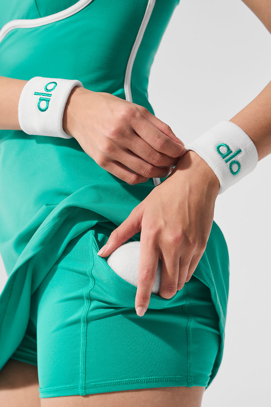 Glow Wristband (2 — Pack) — White/Spruce Green