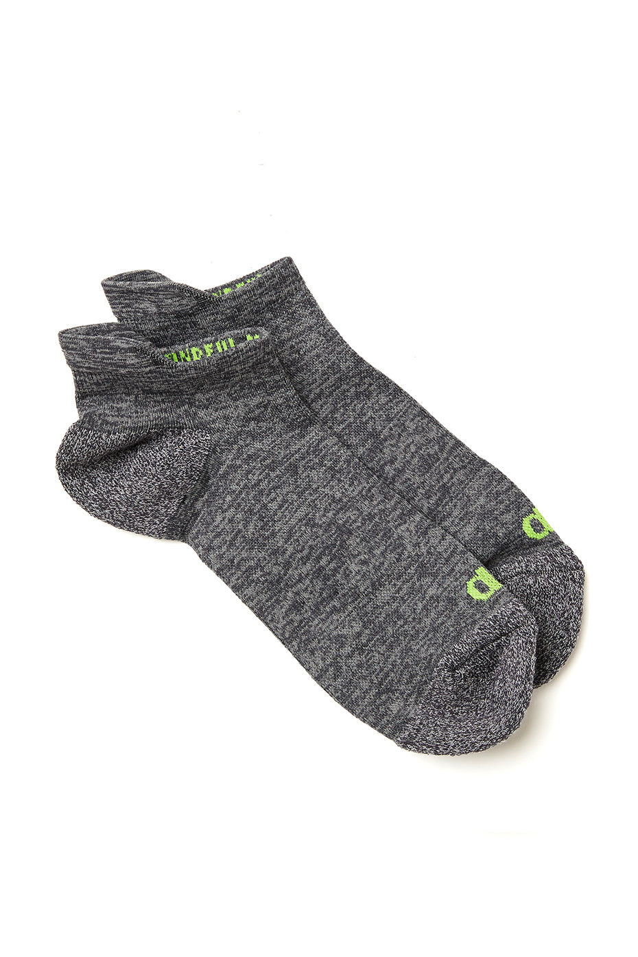Men's Performance Tab Sock — Dark Grey Heather/Highlighter