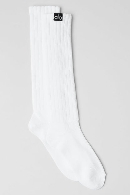 Unisex Scrunch Sock — White