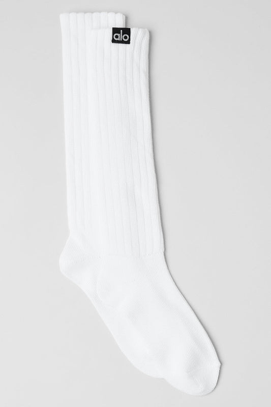 Unisex Scrunch Sock — White