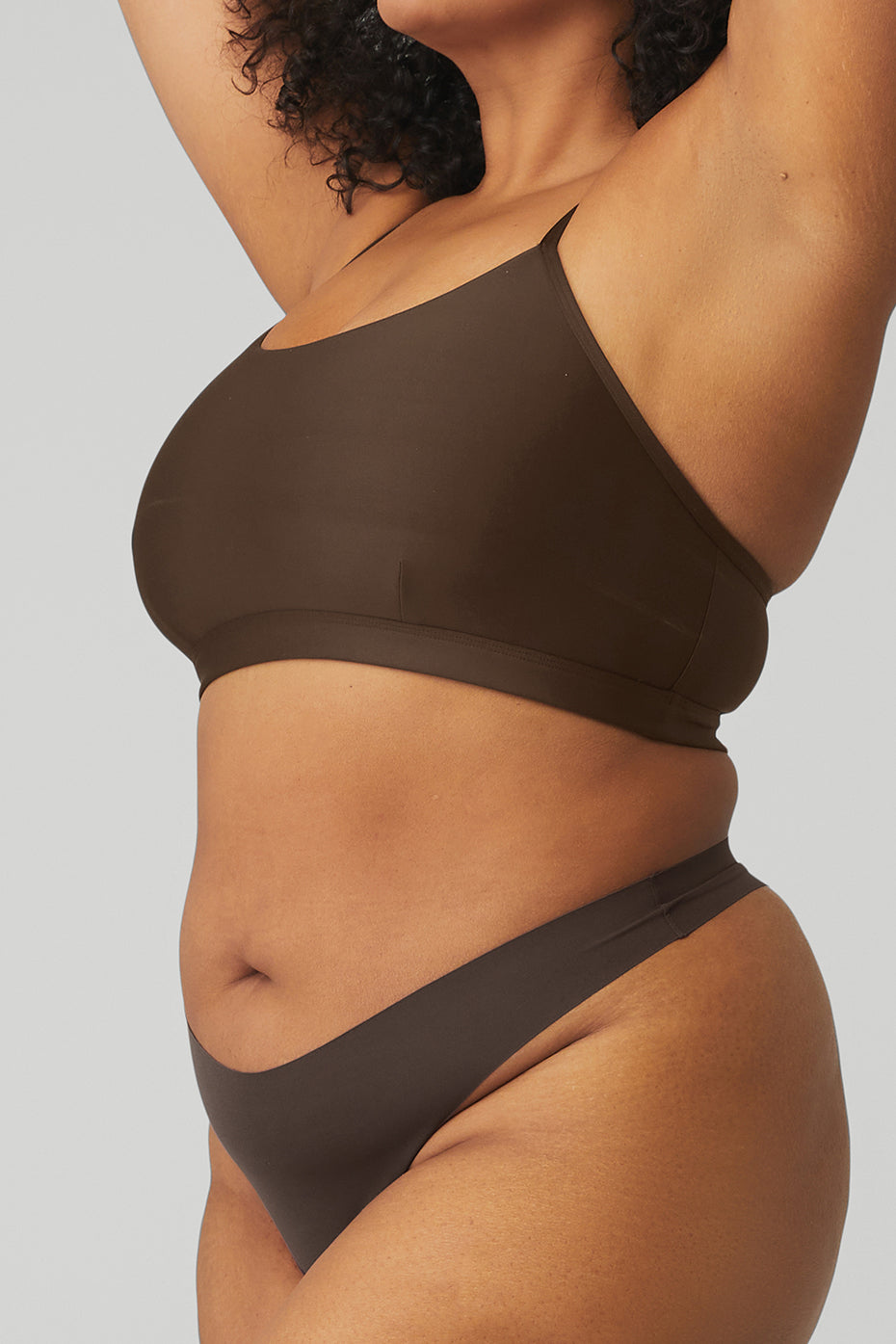 Airbrush Invisible Thong — Raisin