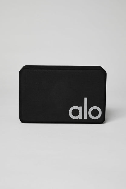 Uplifting Yoga Block — Black/Silver