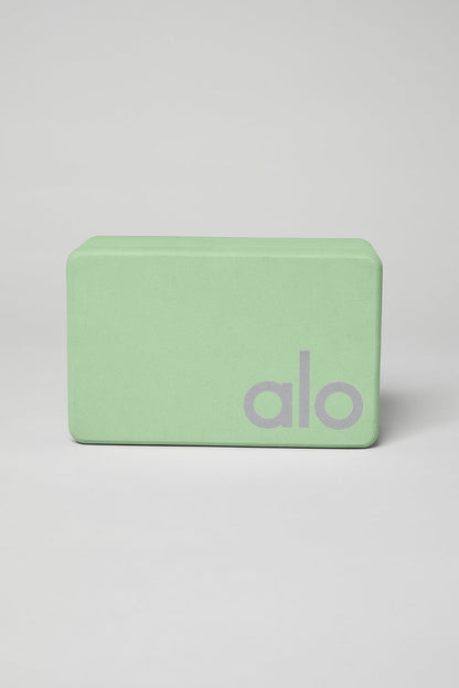 Uplifting Yoga Block — Honeydew/Silver