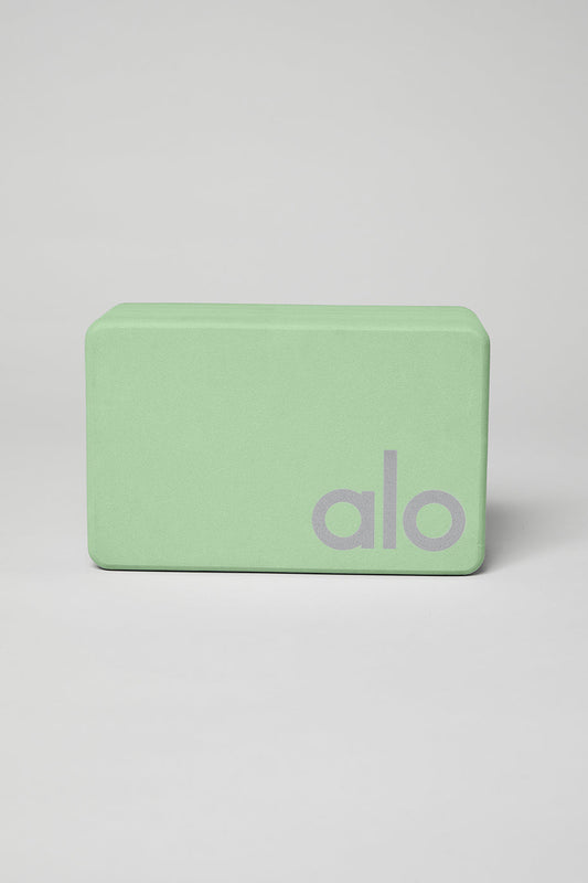 Uplifting Yoga Block — Honeydew/Silver