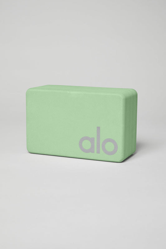 Uplifting Yoga Block — Honeydew/Silver