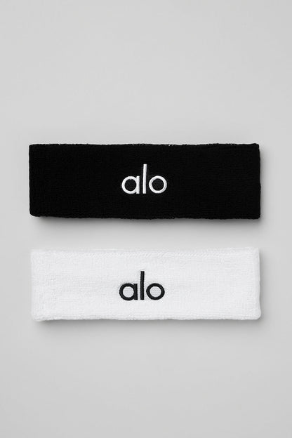 Glow Sweatband (2 — Pack) — Black/White