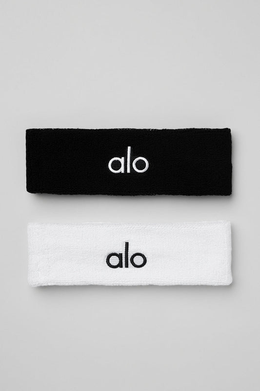 Glow Sweatband (2 — Pack) — Black/White
