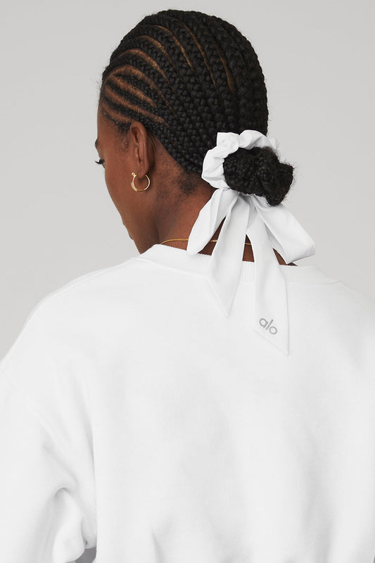Love Knots Tie Scrunchie — White