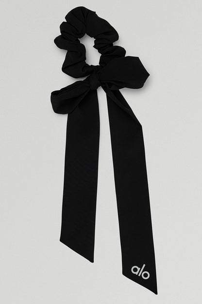 Love Knots Tie Scrunchie — Black