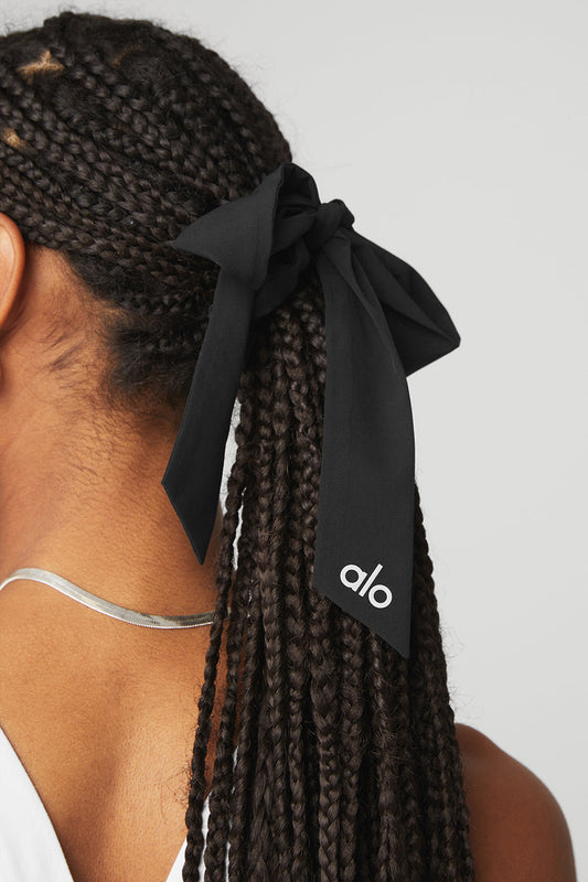 Love Knots Tie Scrunchie — Black