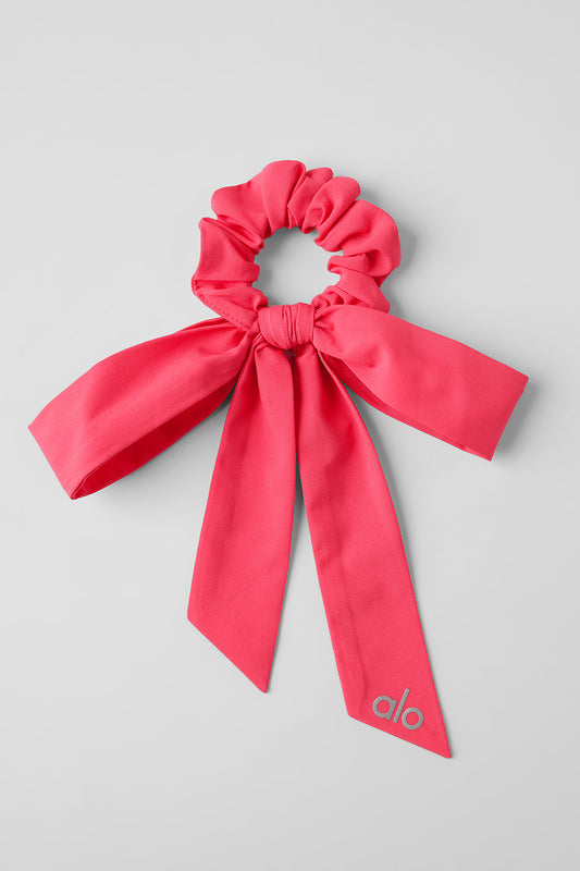 Love Knots Tie Scrunchie — Candy Red