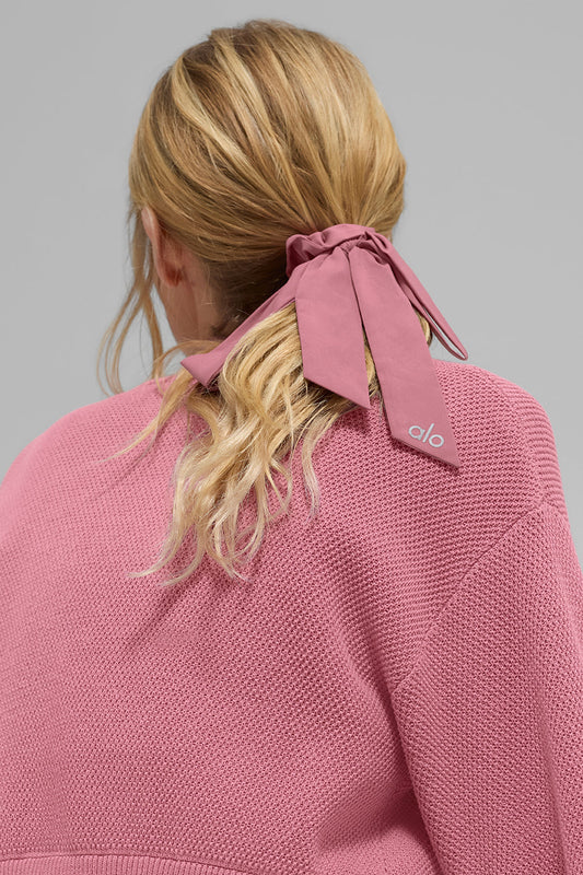 Love Knots Tie Scrunchie — Pink Wild Rose
