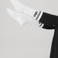 Women's Throwback Barre Sock — White/Black