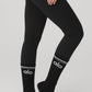 Women's Throwback Barre Sock — Black/White