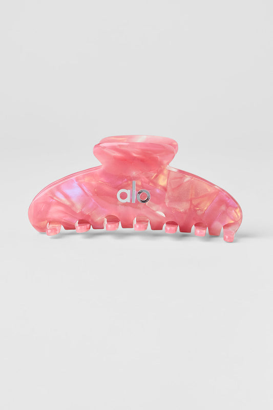 90's Claw Clip — Pink Wild Rose Pearl