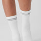 Unisex Half — Crew Performance Sock — White