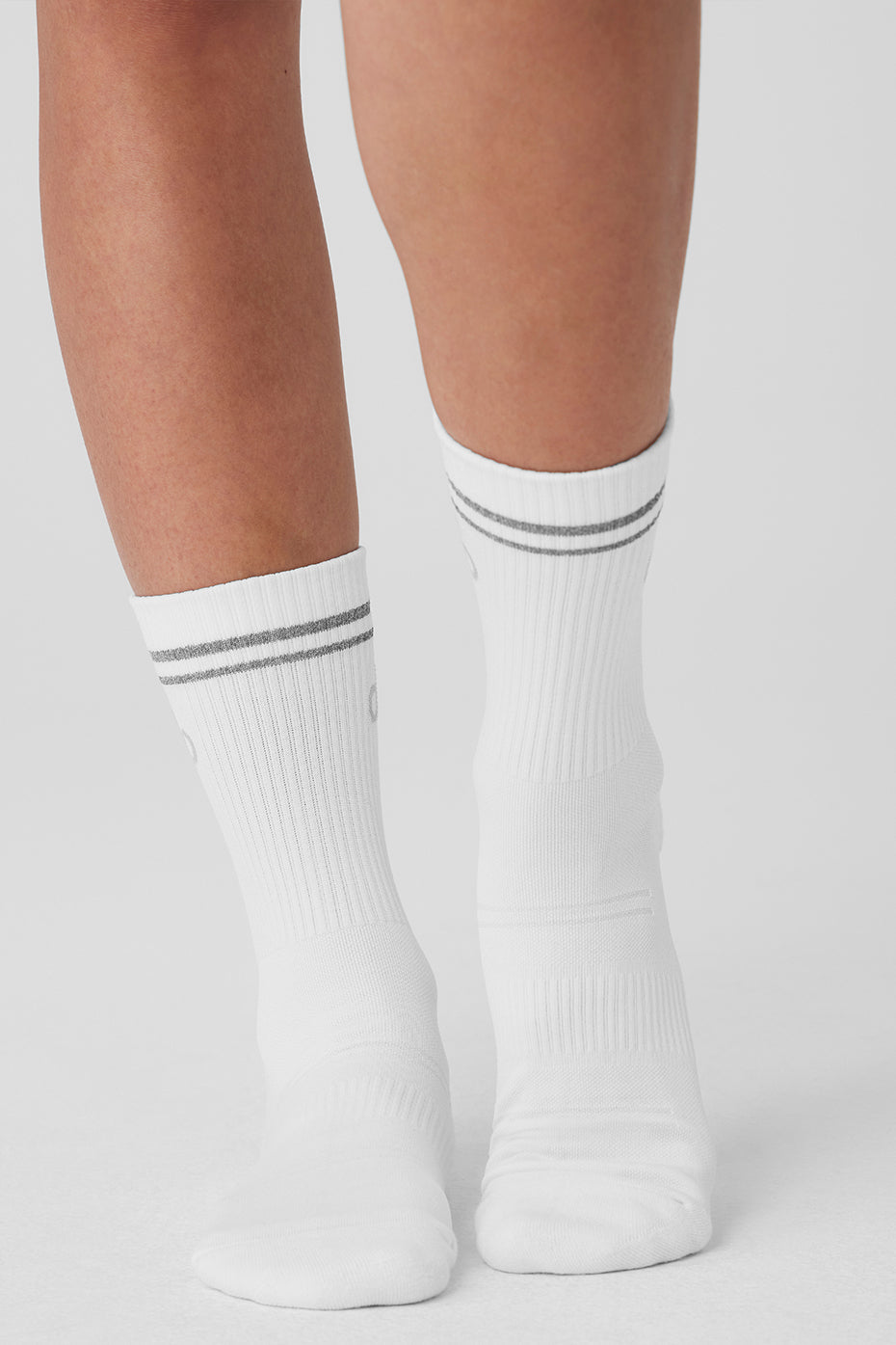 Unisex Half — Crew Performance Sock — White