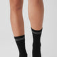 Unisex Half — Crew Performance Sock — Black