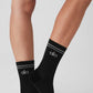 Unisex Half — Crew Performance Sock — Black