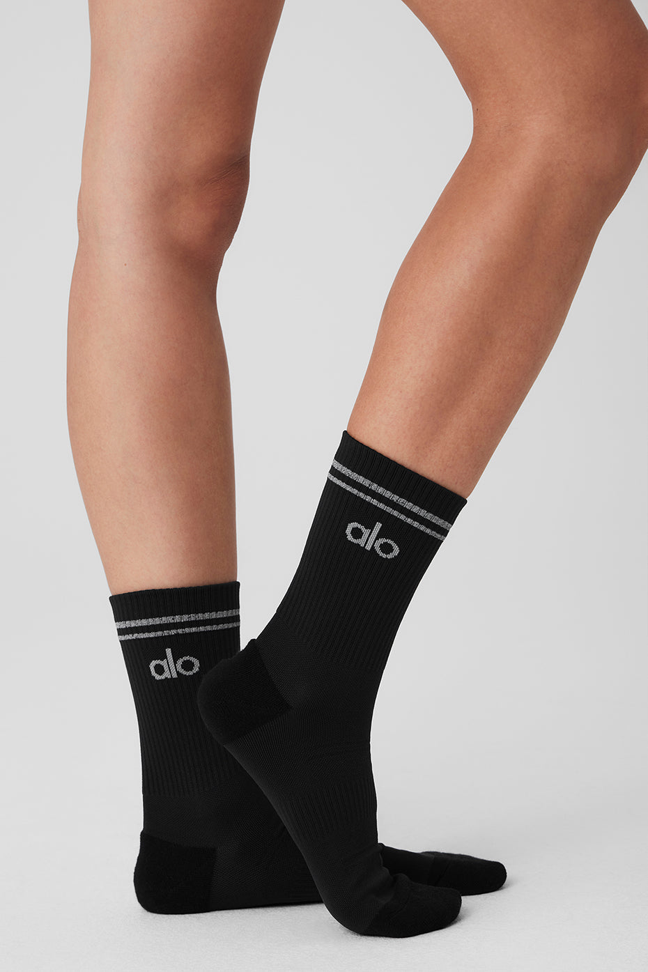 Unisex Half — Crew Performance Sock — Black