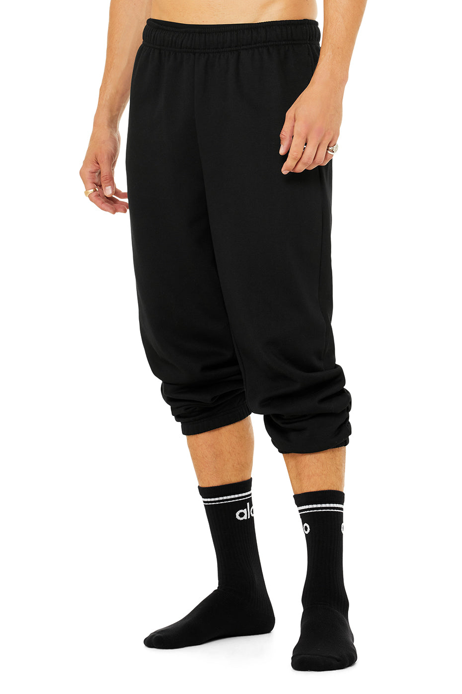 Unisex Throwback Sock — Black/White