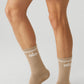Unisex Throwback Sock — Gravel/White