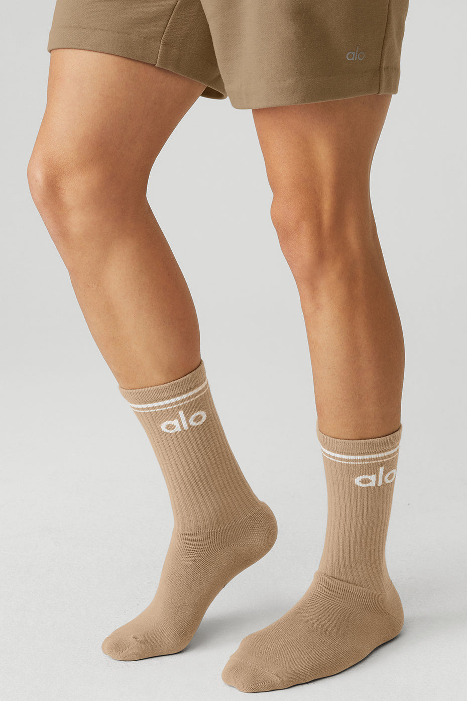 Unisex Throwback Sock — Gravel/White