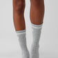 Unisex Throwback Sock — Athletic Heather Grey/White