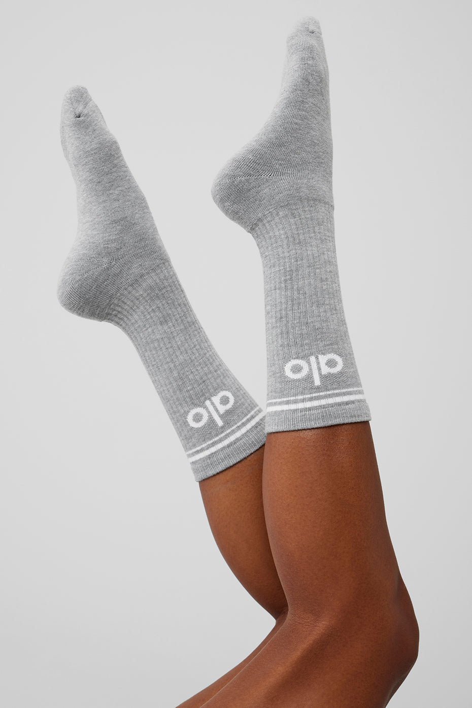 Unisex Throwback Sock — Athletic Heather Grey/White