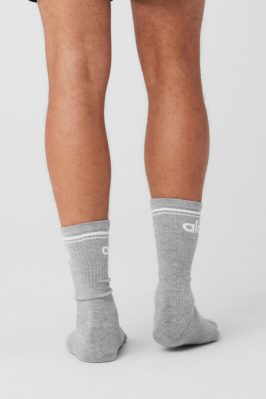 Unisex Throwback Sock — Athletic Heather Grey/White