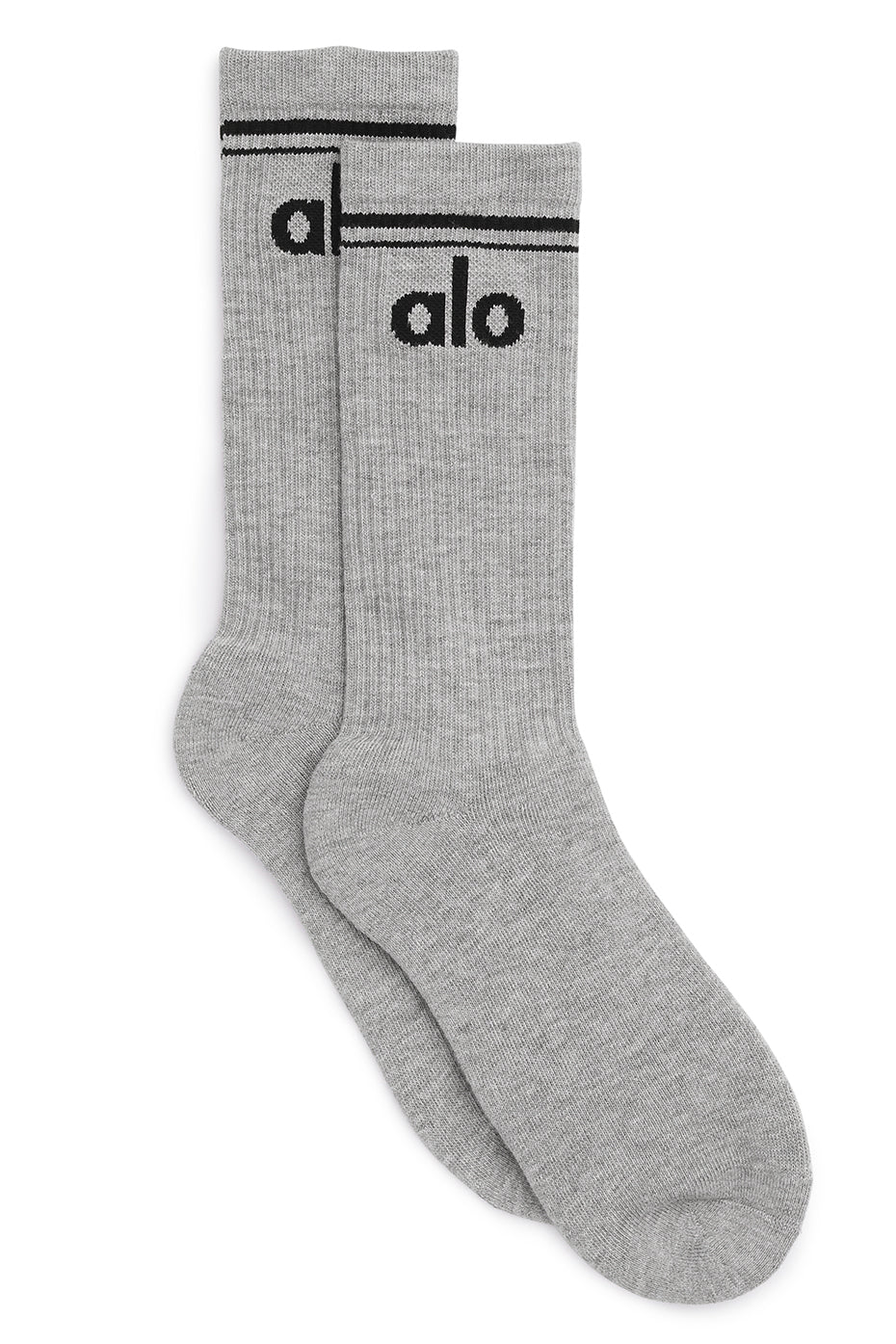 Unisex Throwback Sock — Athletic Heather Grey/Black