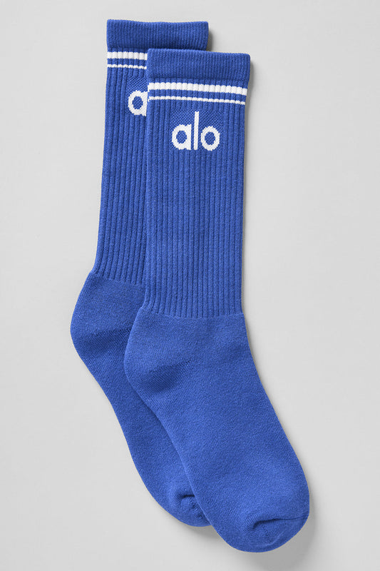 Unisex Throwback Sock — Marathon Blue/White