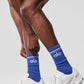 Unisex Throwback Sock — Marathon Blue/White