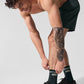 Unisex Throwback Sock — Charcoal Green/Ivory