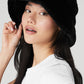 Faux Fur Bucket Hat — Black