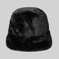 Faux Fur Bucket Hat — Black