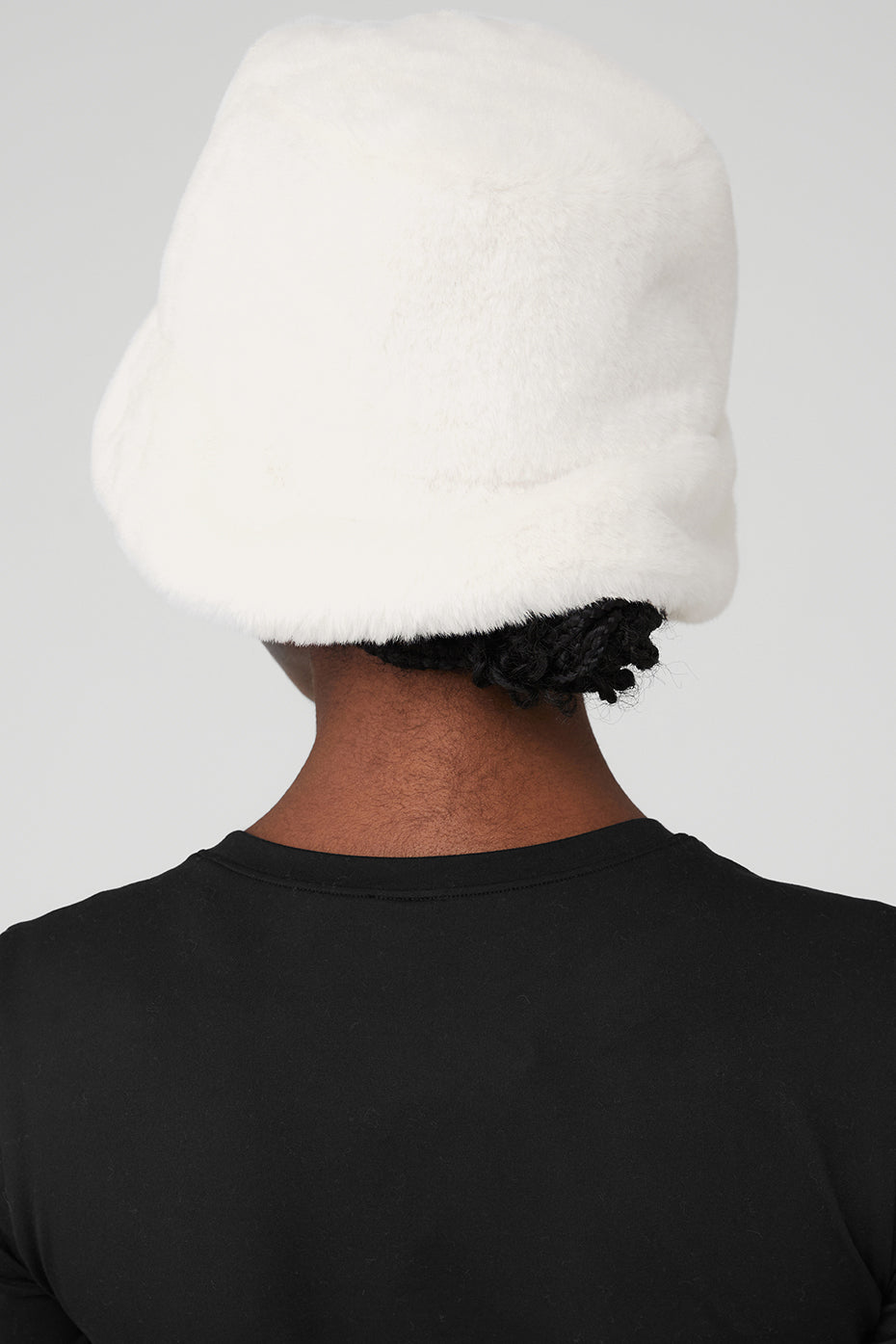 Faux Fur Bucket Hat — Ivory