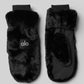 Faux Fur Mittens — Black
