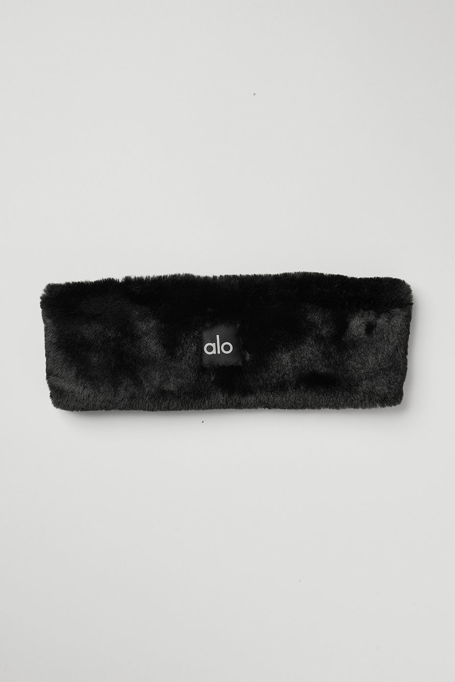 Faux Fur Ear Warmers — Black