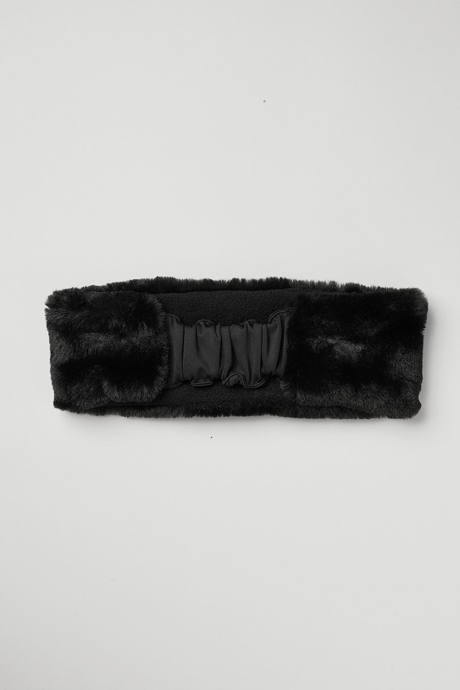 Faux Fur Ear Warmers — Black
