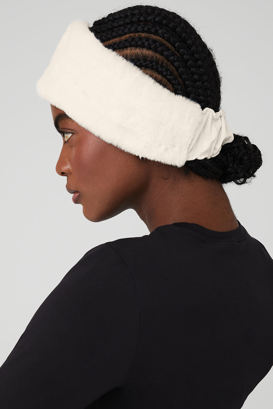 Faux Fur Ear Warmers — Ivory