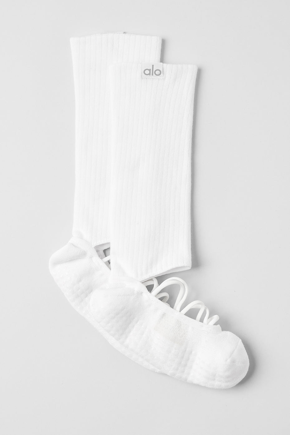 Women's Strappy Siren Grip Sock — White