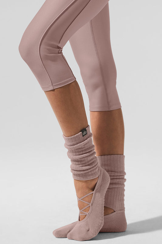 Women's Strappy Siren Grip Sock — Taupe