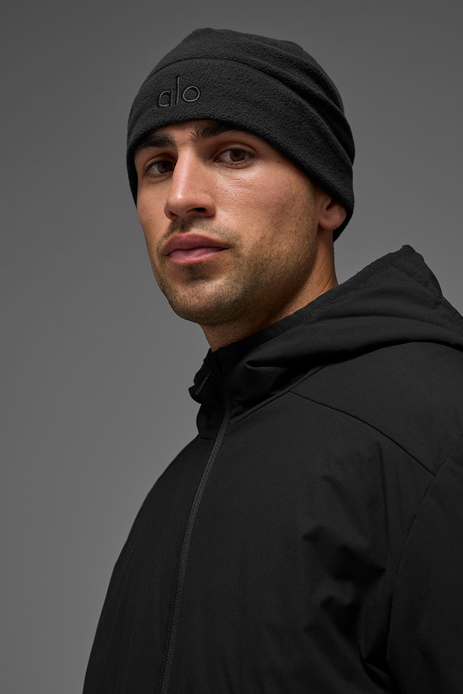 Performance Fleece Beanie — Black/Black