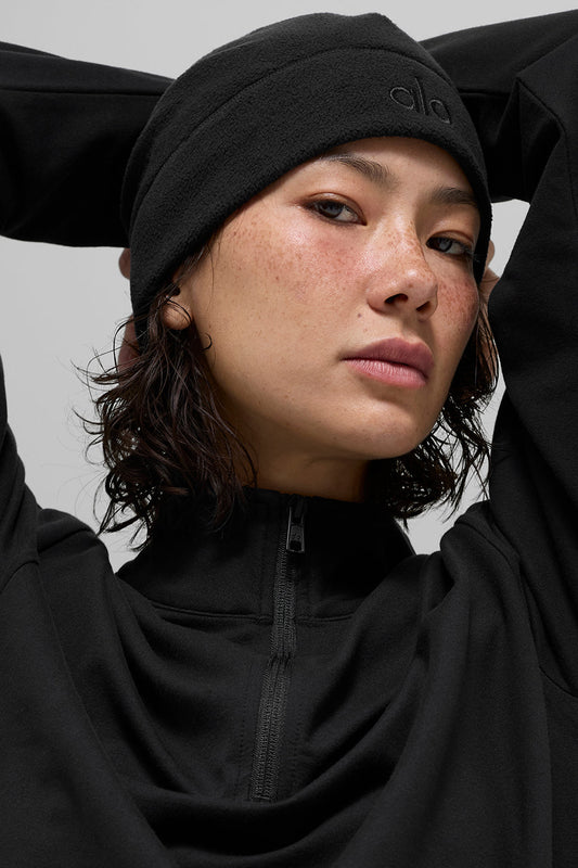 Performance Fleece Beanie — Black/Black